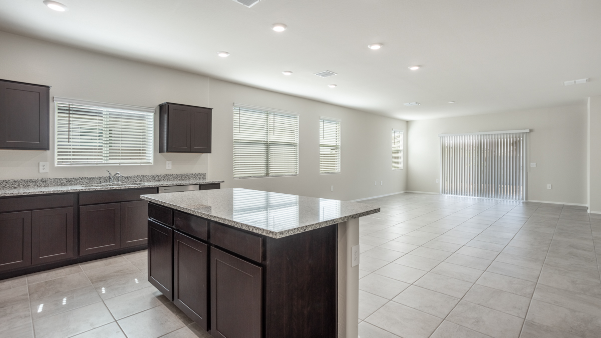 Kitchen, Dining Room and Living Room