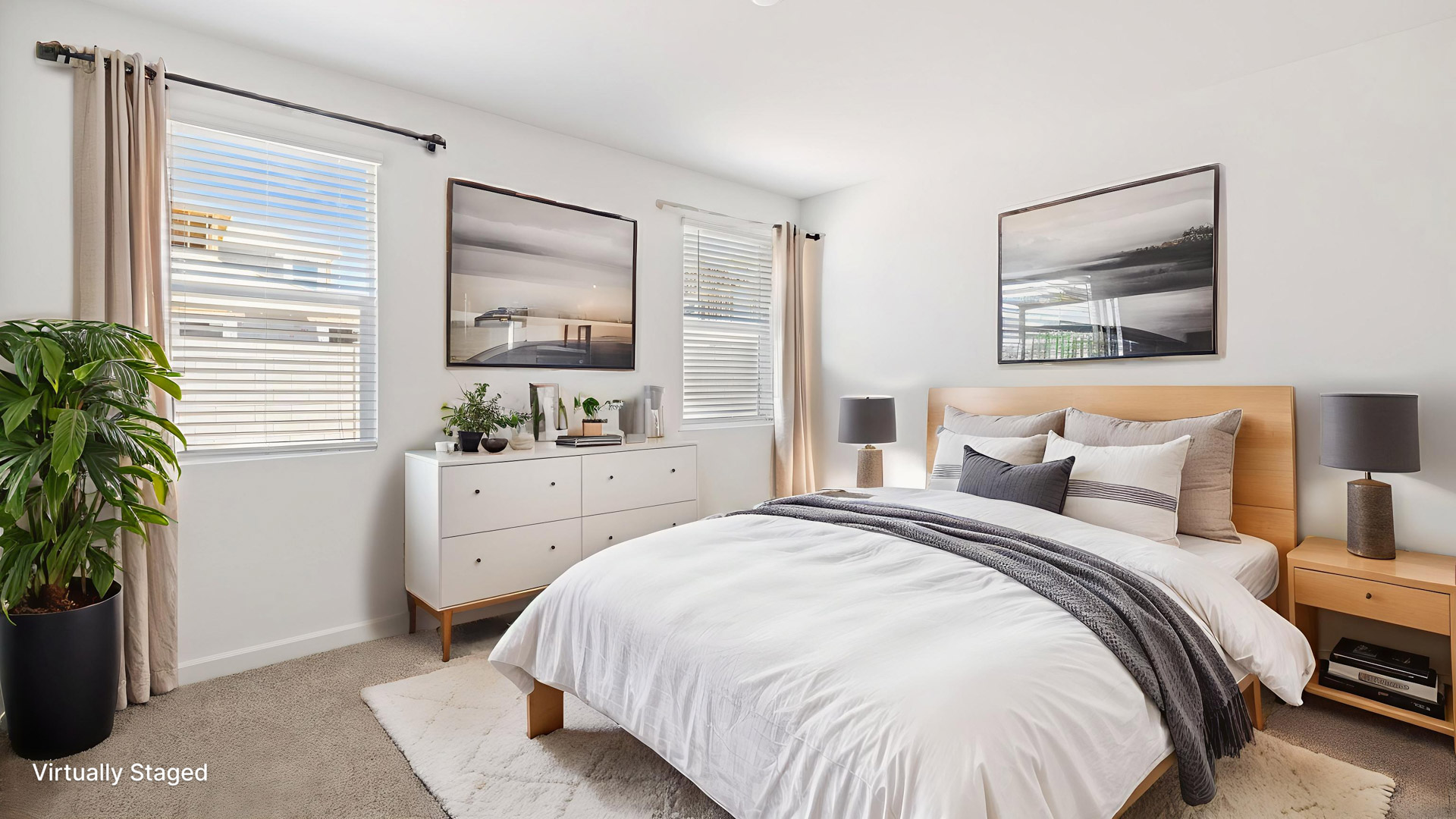 Virtually Staged Bedroom