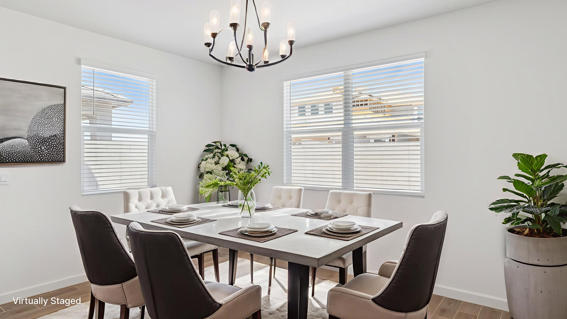 Virtually Staged Dining Room