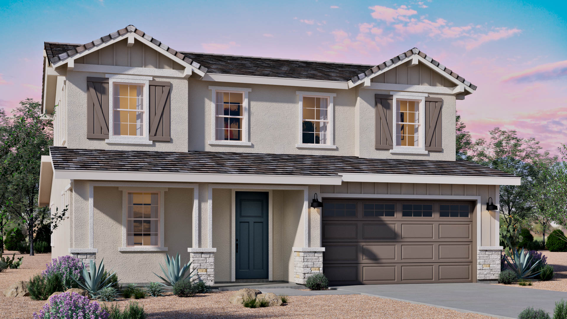 Front of home.