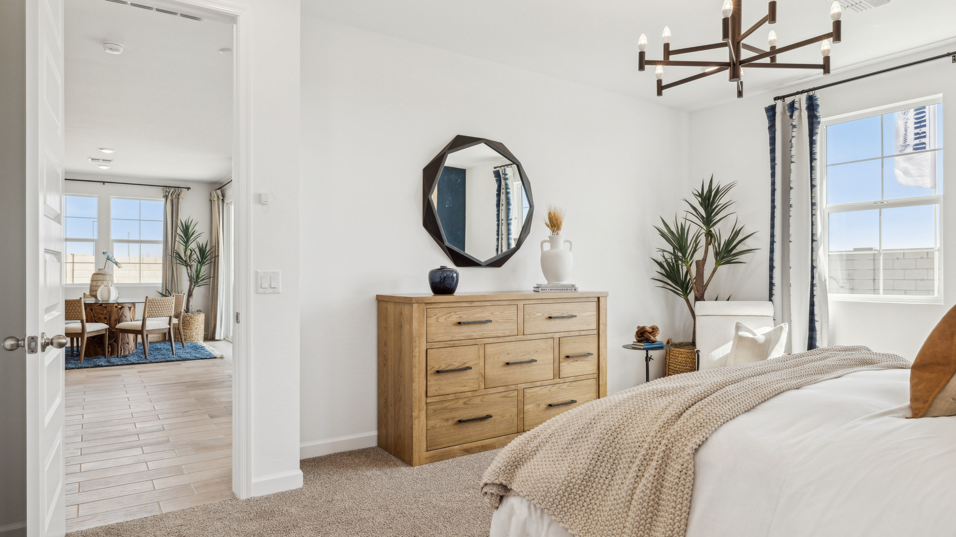 primary suite with walk in closet