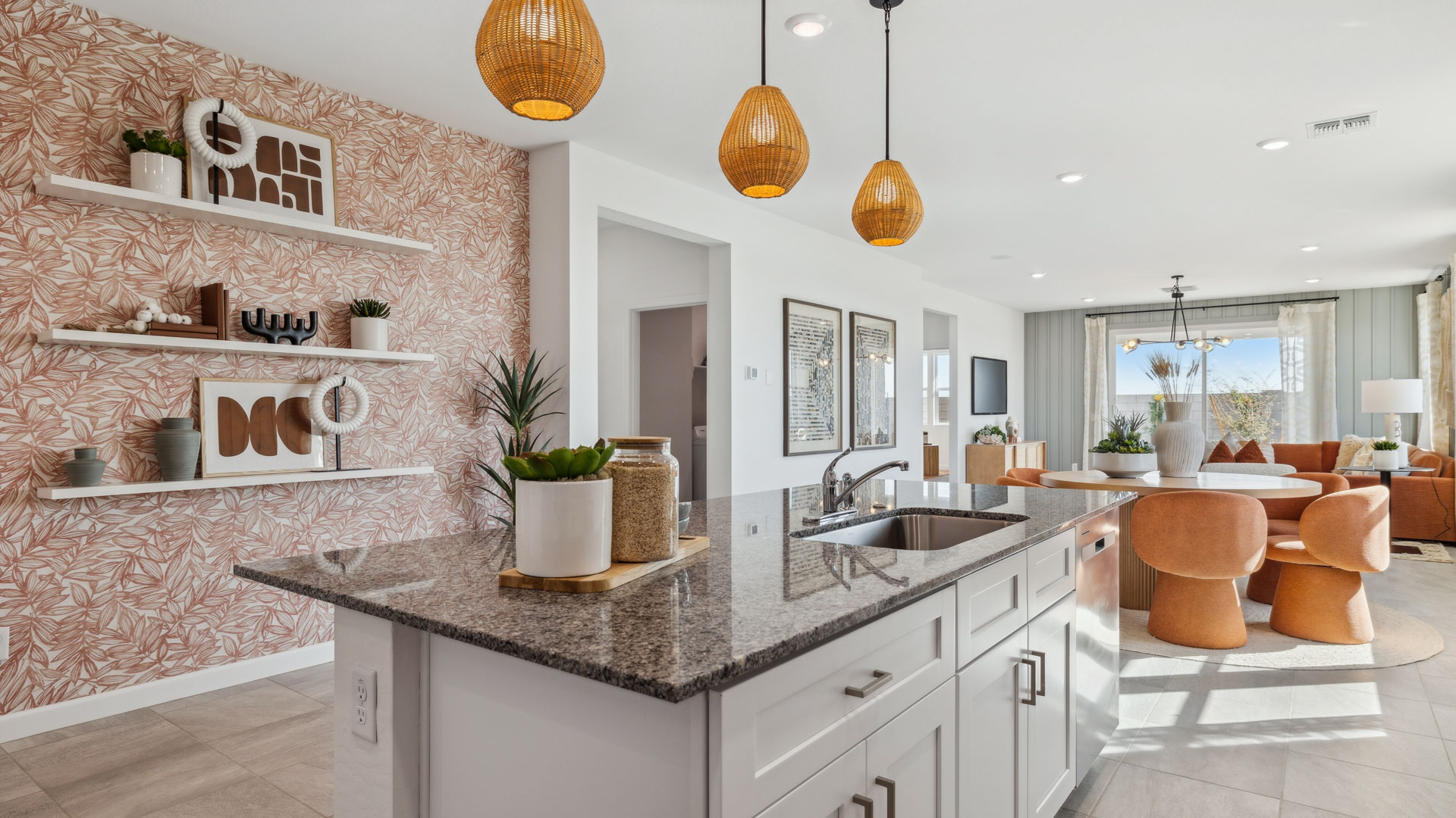 spacious kitchen with large island