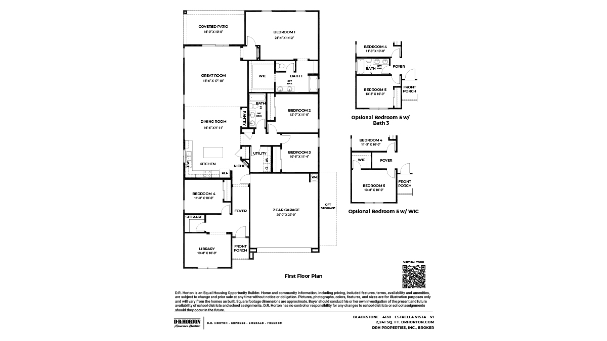 Floor Plan in Estrella Vista BUCKEYE, AZ D.R. Horton