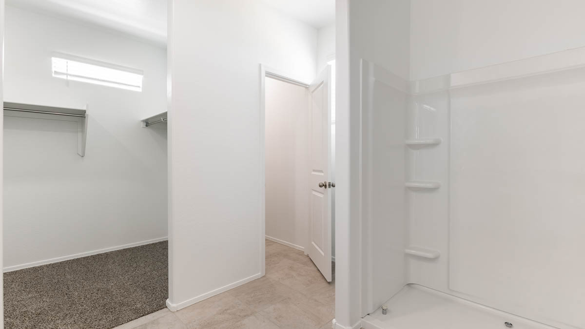 Yosemite primary bedroom closet with storage