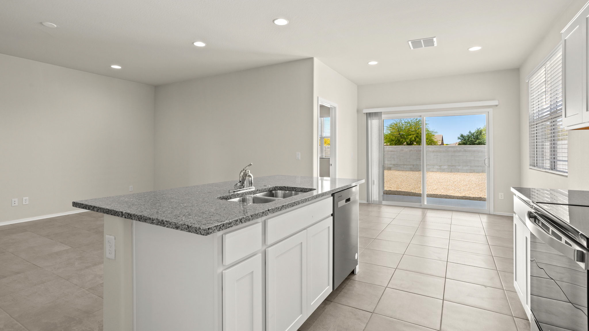 baxter dining room and sliding glass door to the backyard