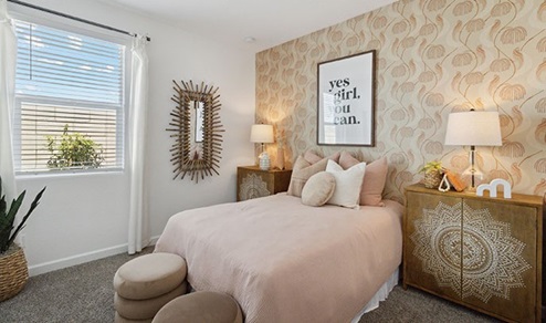 Harris bedroom with windows and carpet flooring