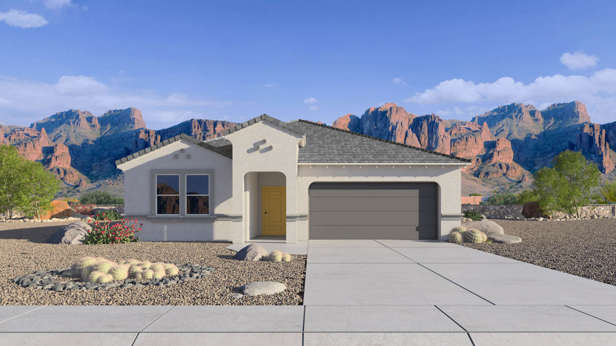 Exterior home with stone detailing