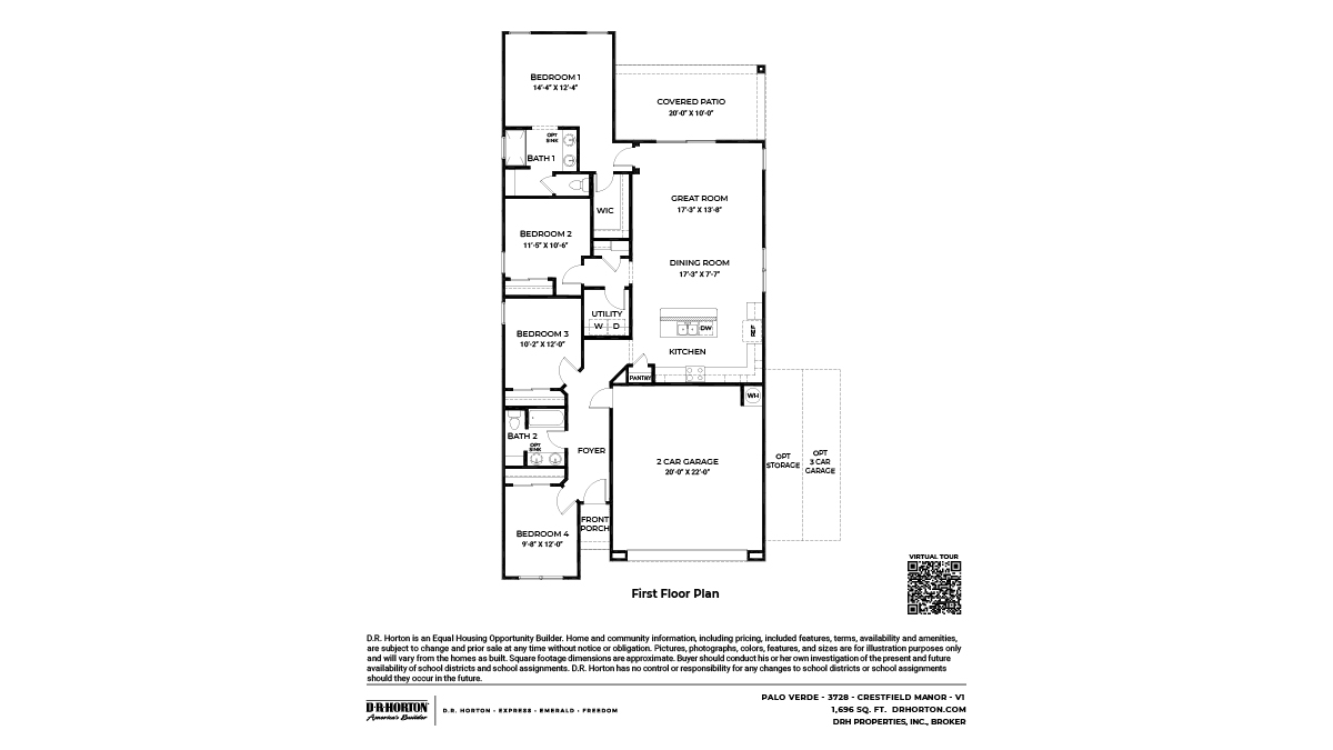 Floor Plan in Crestfield Manor Florence, AZ D.R. Horton