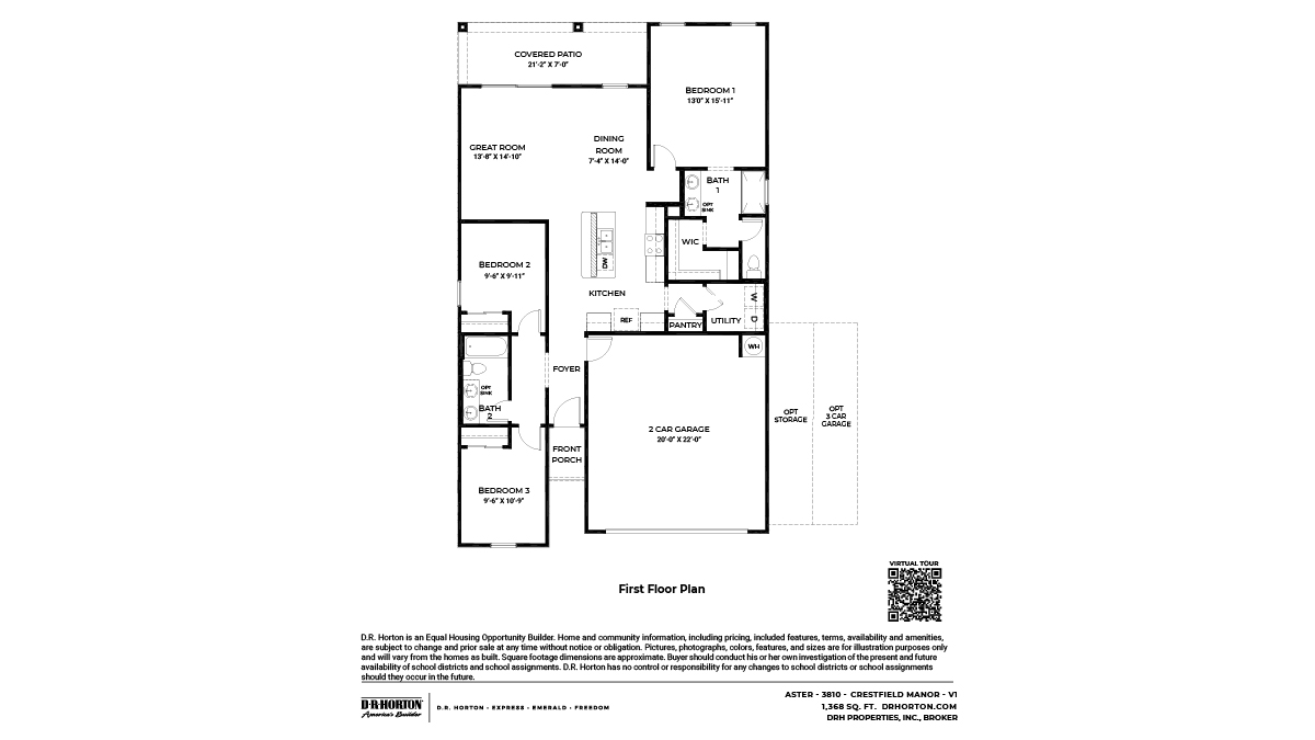 Floor Plan in Crestfield Manor Florence, AZ D.R. Horton