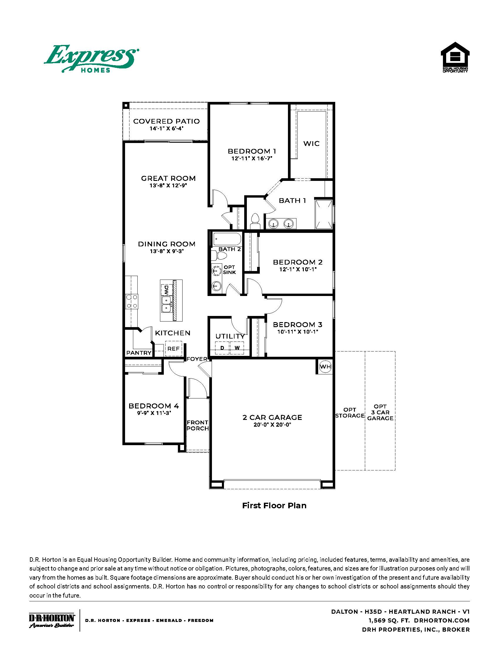 Floor Plan in Heartland Ranch Coolidge, AZ D.R. Horton