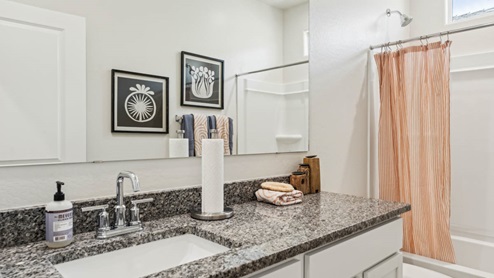A well-designed bathroom emphasizing functionality and contemporary style