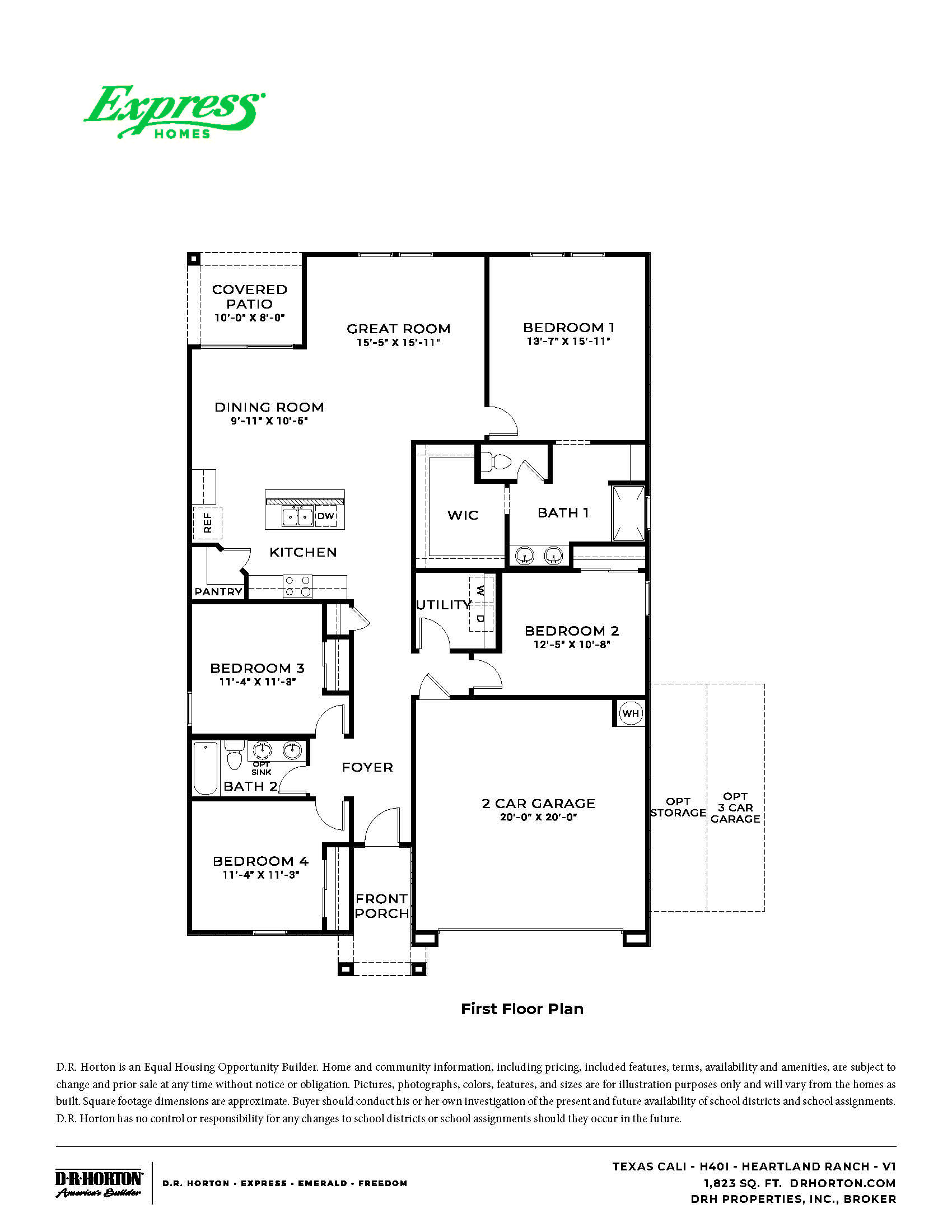 Floor Plan in Heartland Ranch Coolidge, AZ D.R. Horton