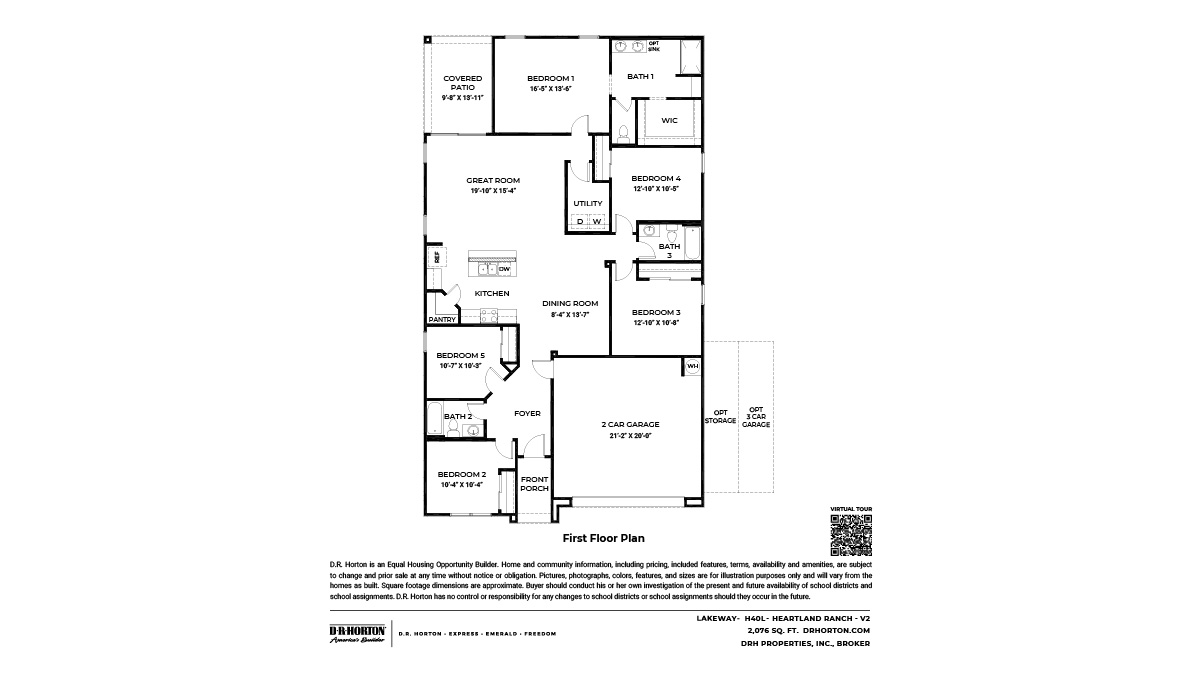 Floor Plan in Heartland Ranch Coolidge, AZ D.R. Horton