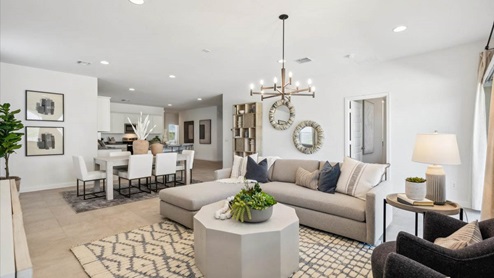 living room and dining
