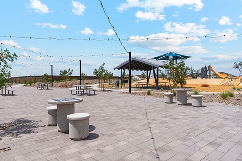 Community common area and park in background