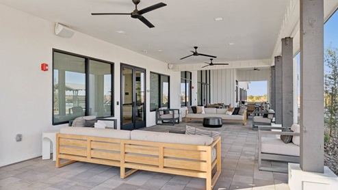 Outside lounge and seating area