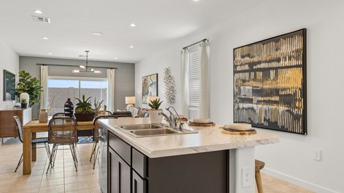 kitchen and dining