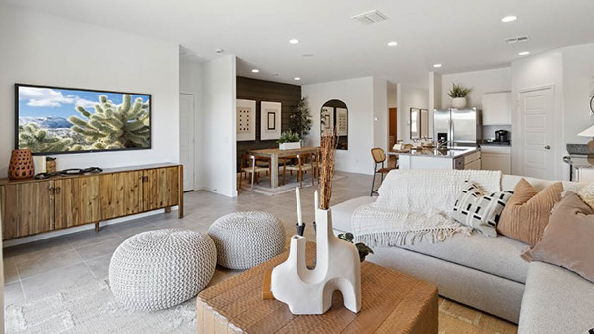 Second bedroom, flex, office, study, library, entertainment, game, craft room in this Sorrento in Maricopa  new one level home