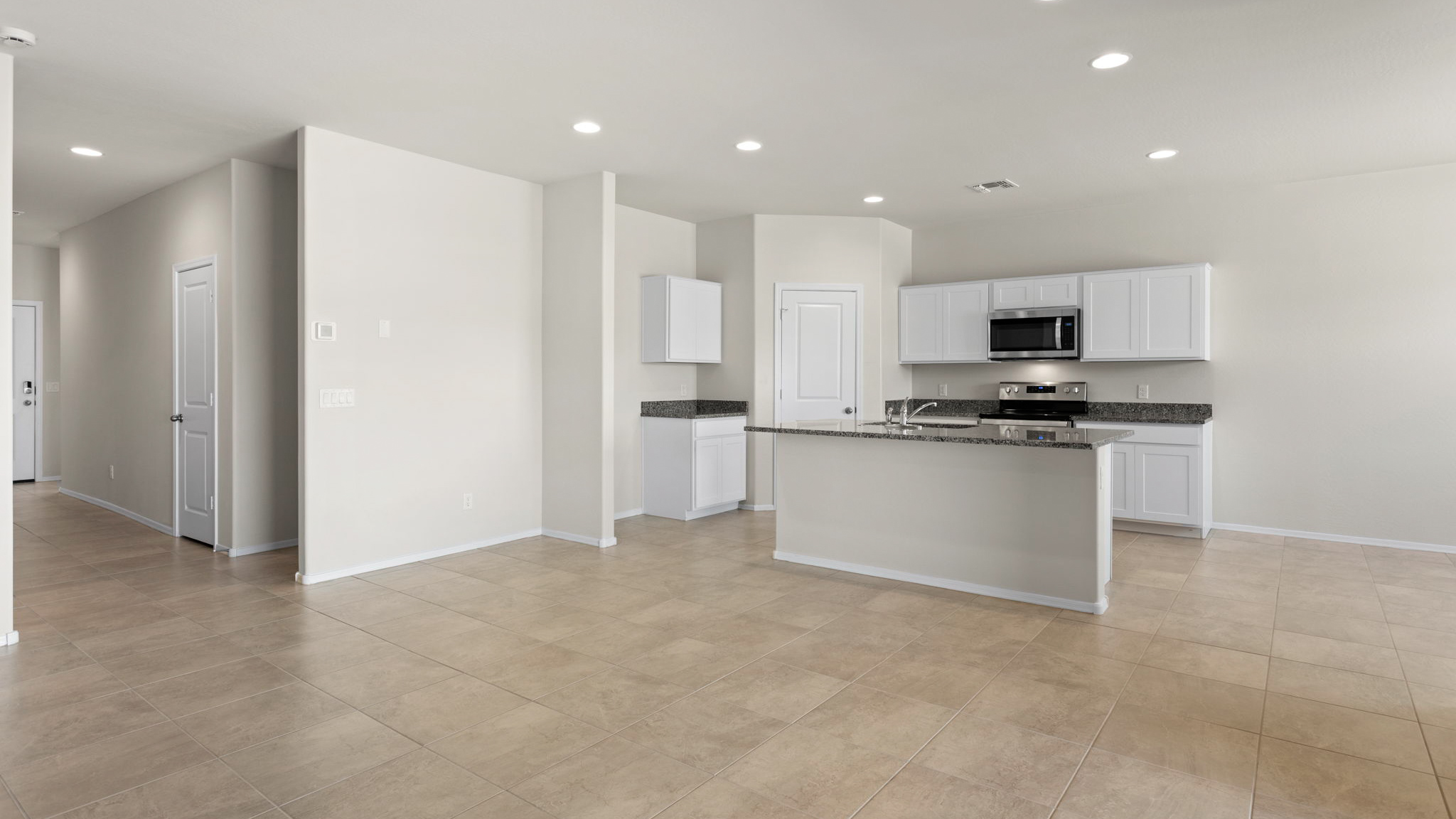 Fargo great room and kitchen