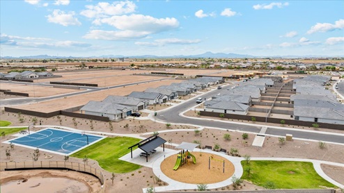 Overview of park and basketball court