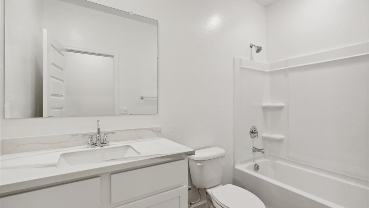 bathroom with a vanity sink, toilet and shower