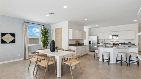 Dining and kitchen