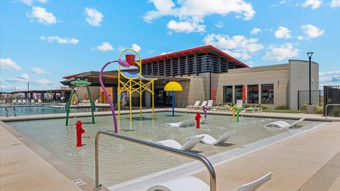Community center with beach entryway