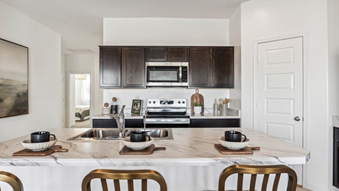 Denton kitchen with porcelain countertops