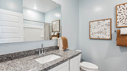 A well-designed bathroom emphasizing functionality and contemporary style.