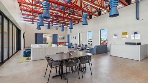 Community center entertainment space