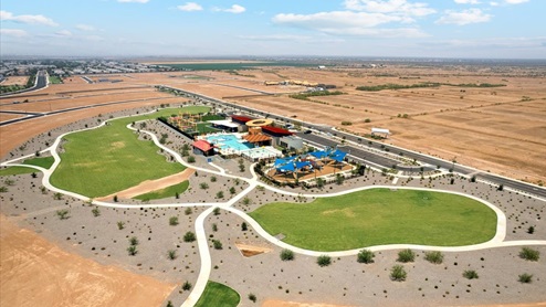 Magma Ranch overview with community center