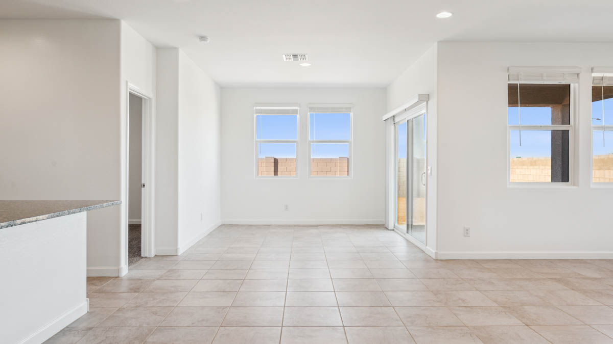 spacious dining room next to the kitchen
