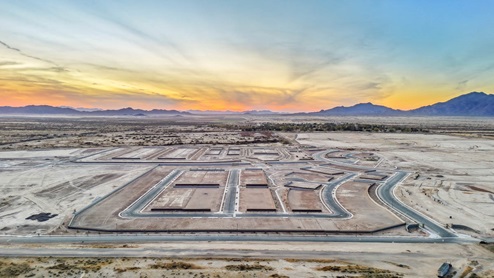 Lots before homes were built.