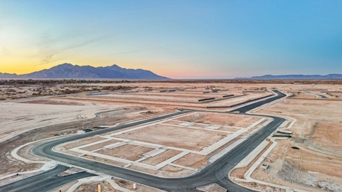 Lots before homes were built.