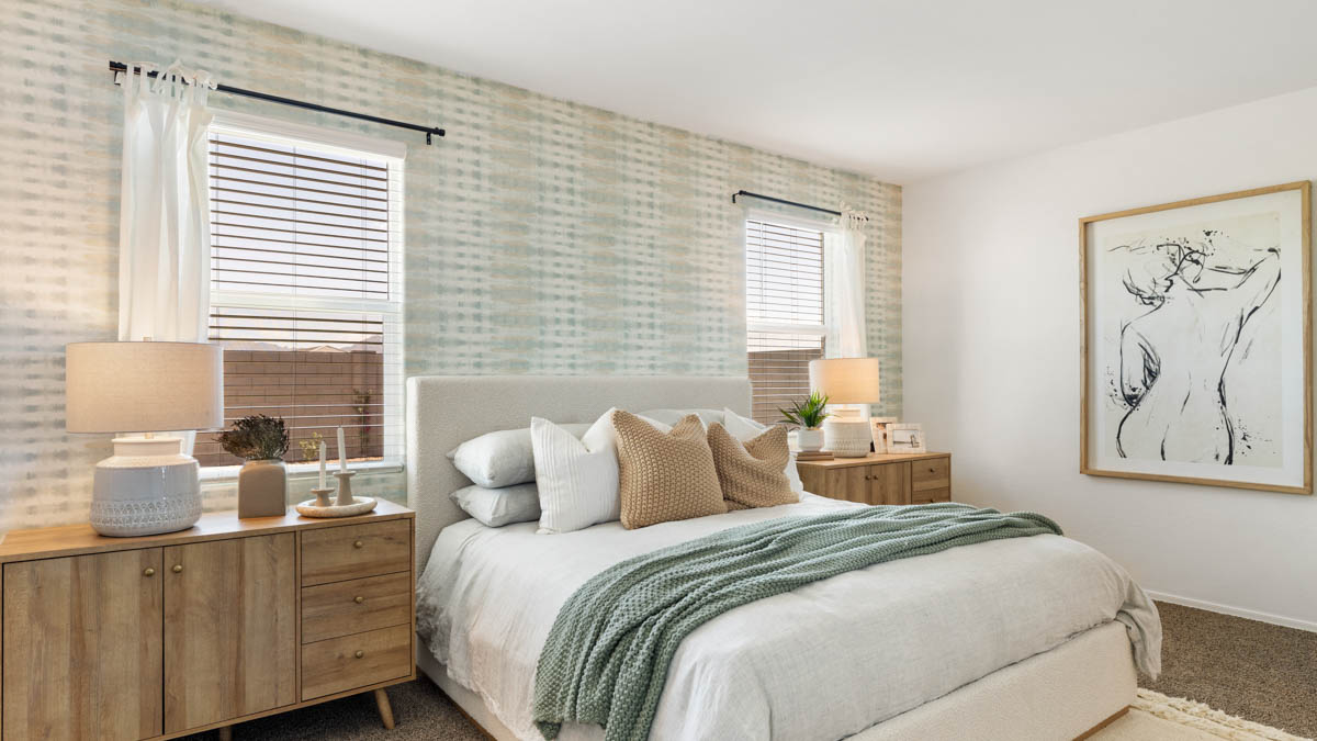 primary suite with walk in closet