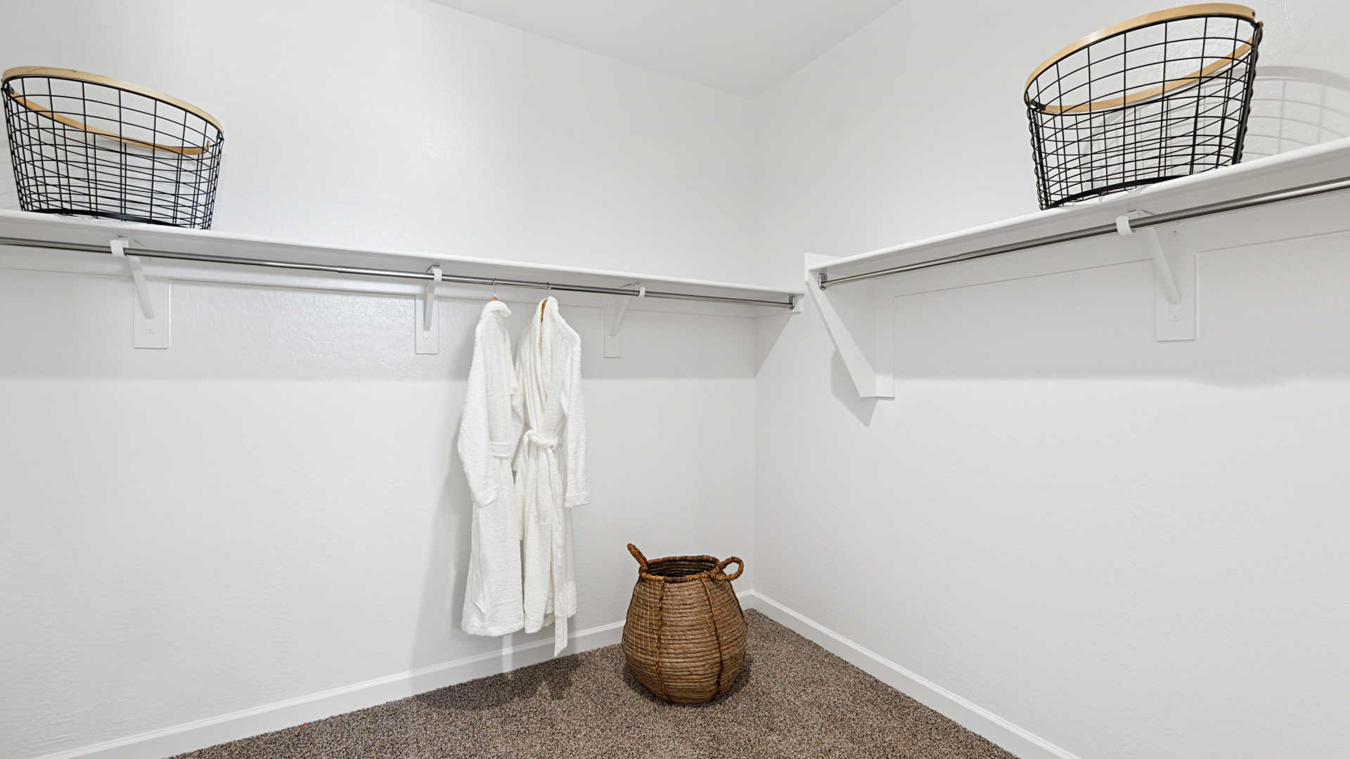 primary suite with walk in closet