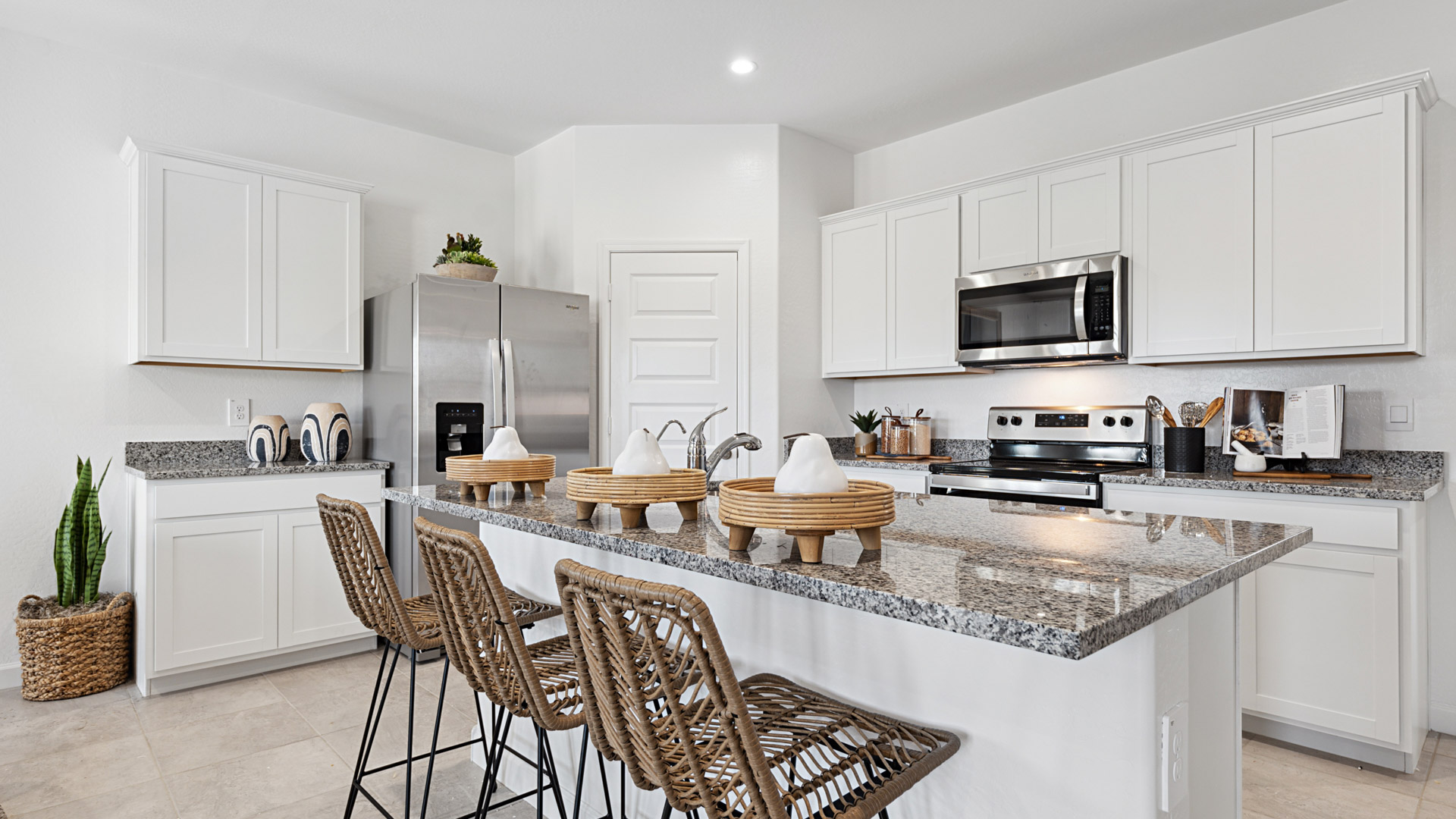 spacious kitchen with large island