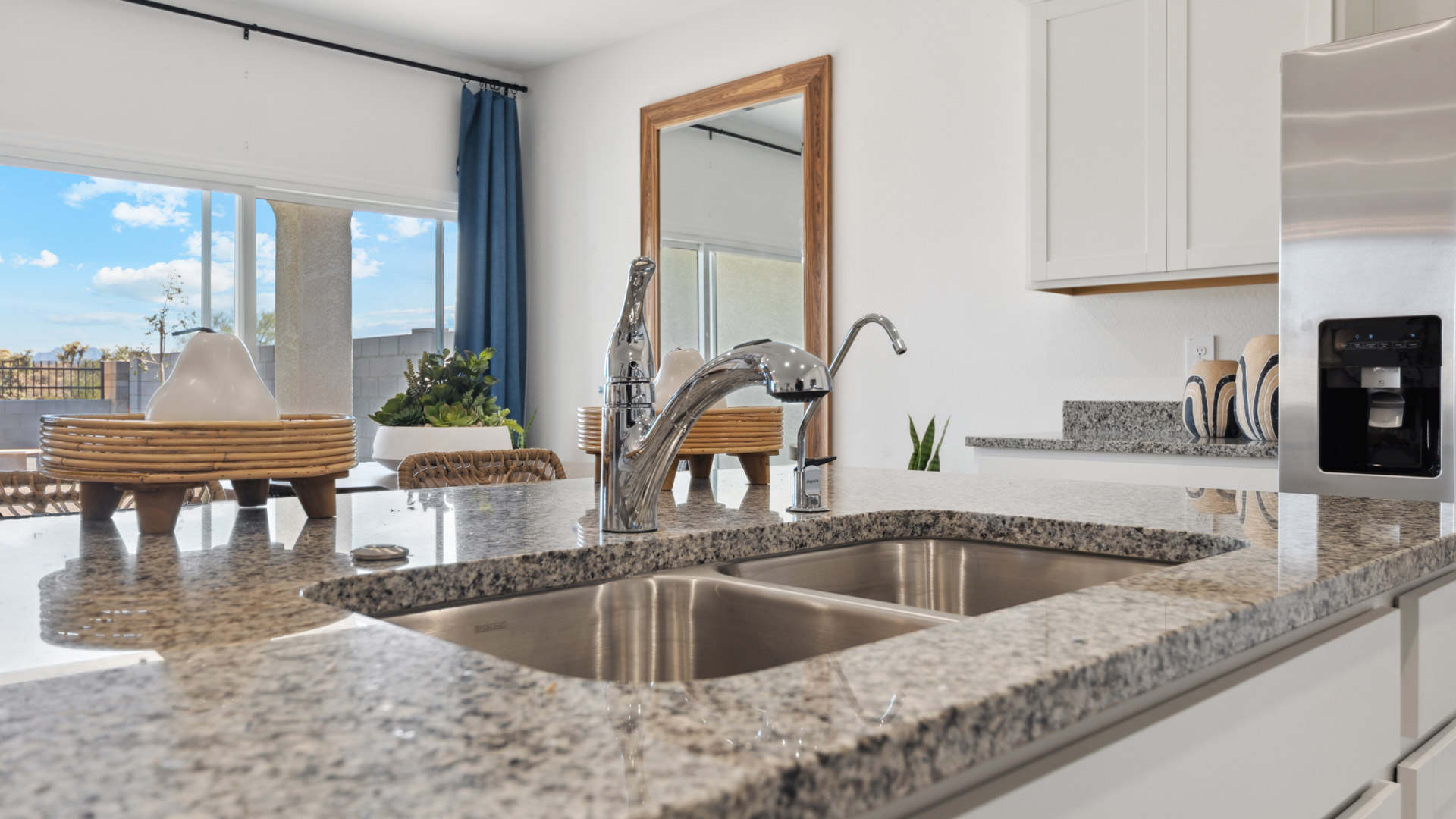 spacious kitchen with large island