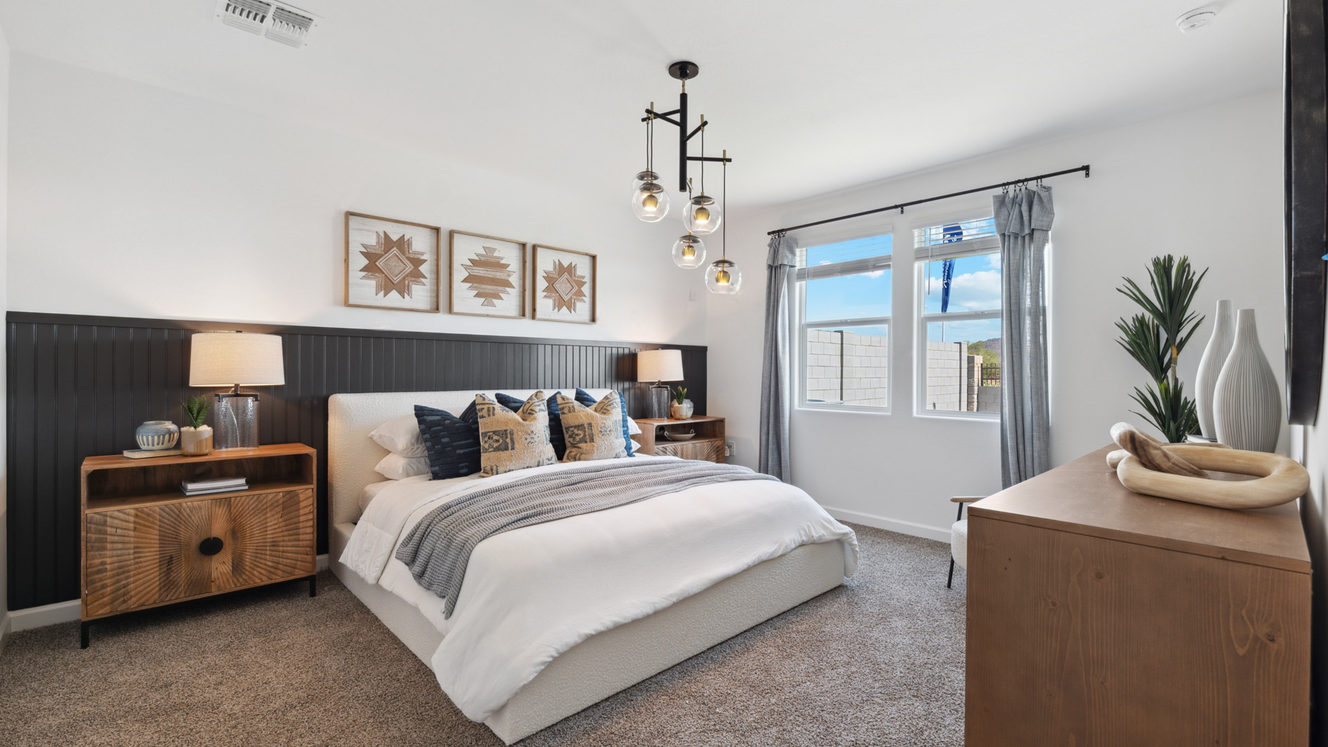 primary suite with walk in closet