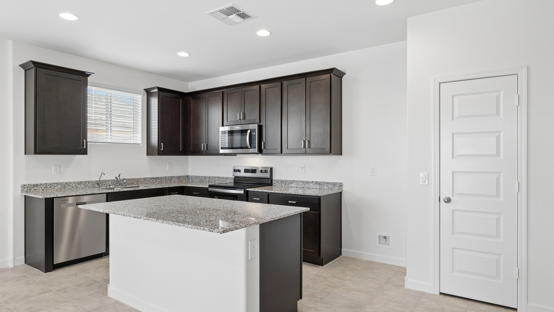 spacious kitchen with large island
