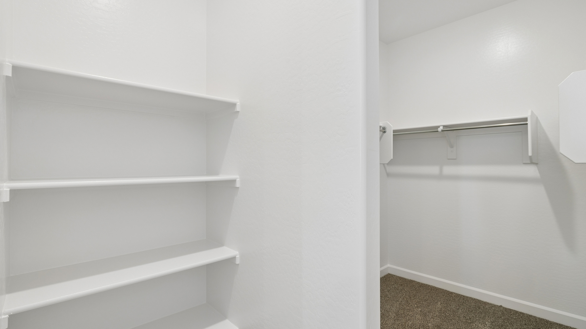primary suite with walk in closet