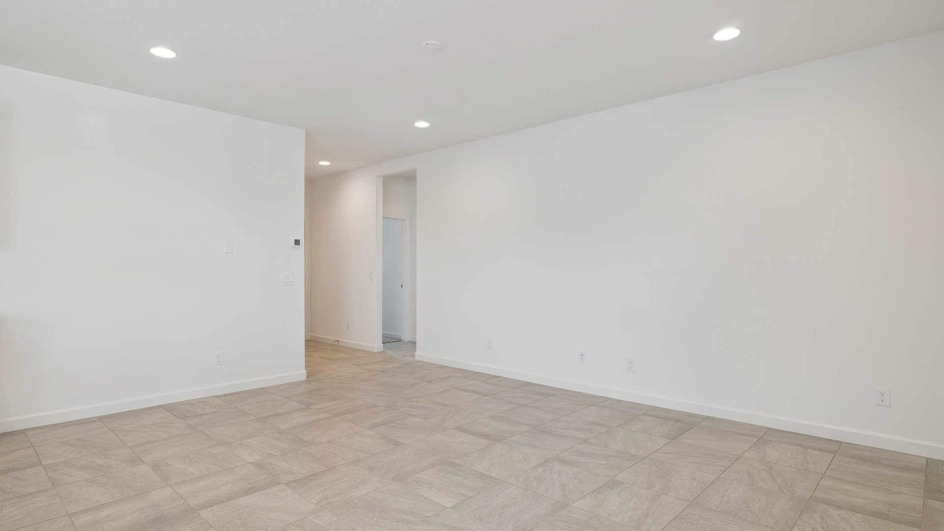 Spacious dining area that connects with the living room and kitchen.