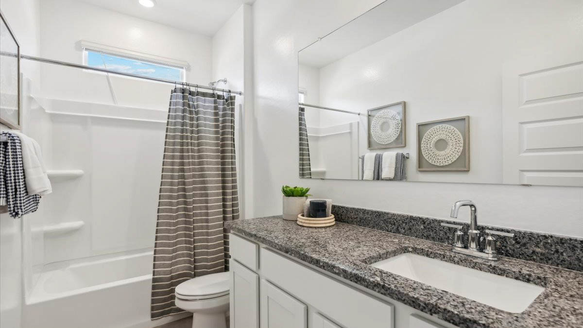 A well-designed bathroom emphasizing functionality and contemporary style.
