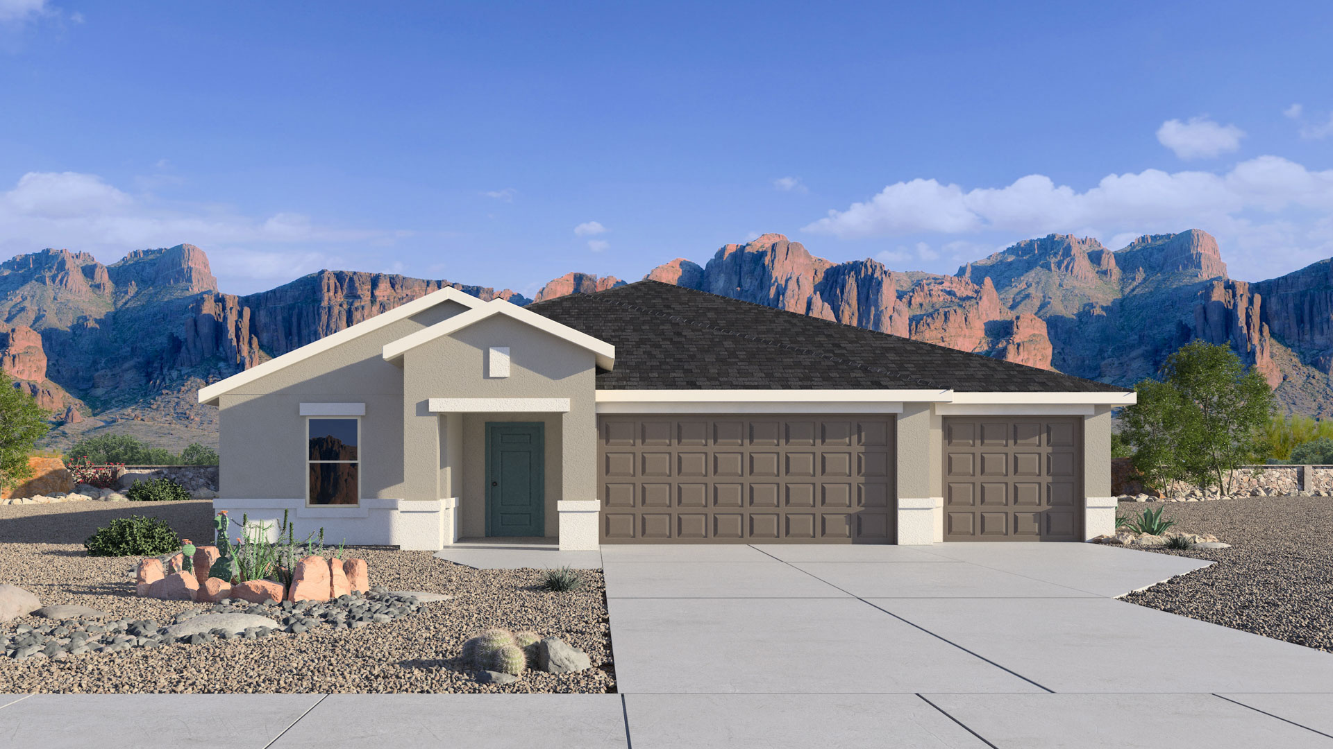 This home — photograph published by the builder