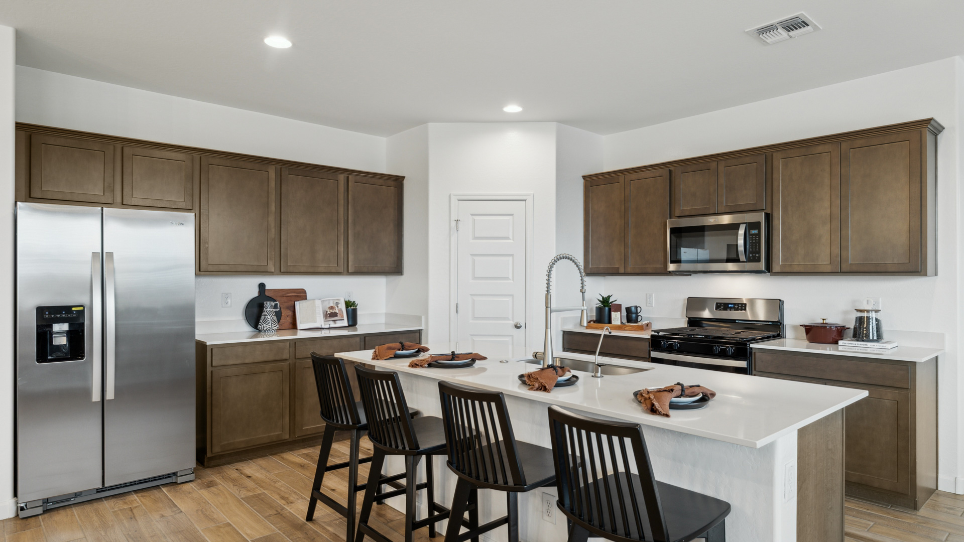 spacious kitchen with large island