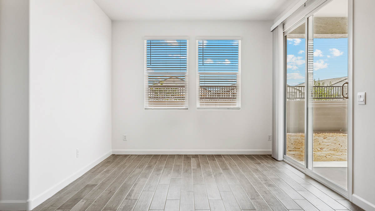 open concept living and dining area