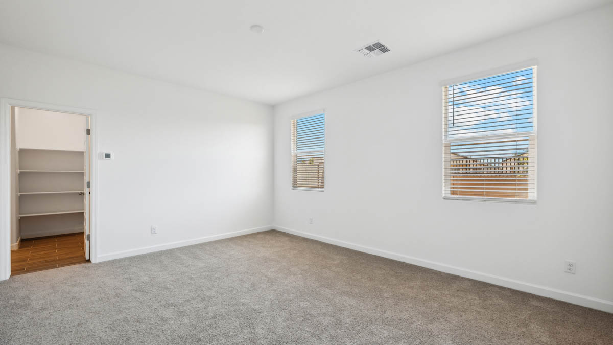 primary suite with walk in closet