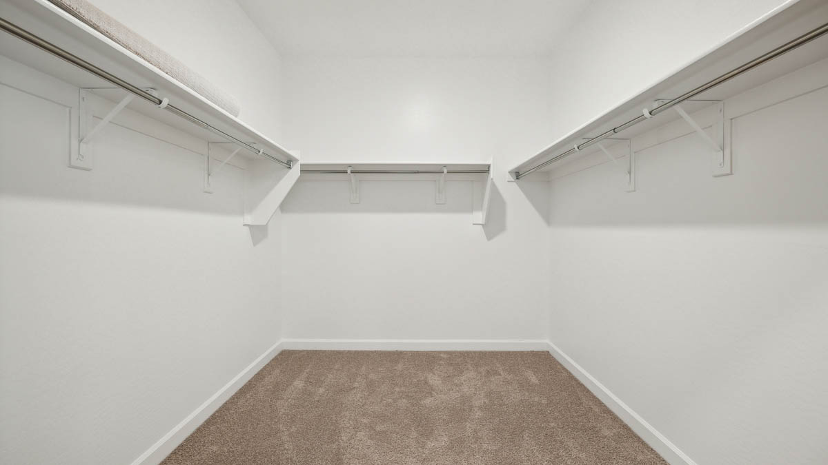 primary suite with walk in closet