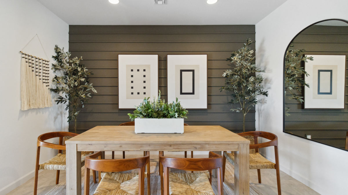 Spacious dining area that connects with the living room and kitchen.
