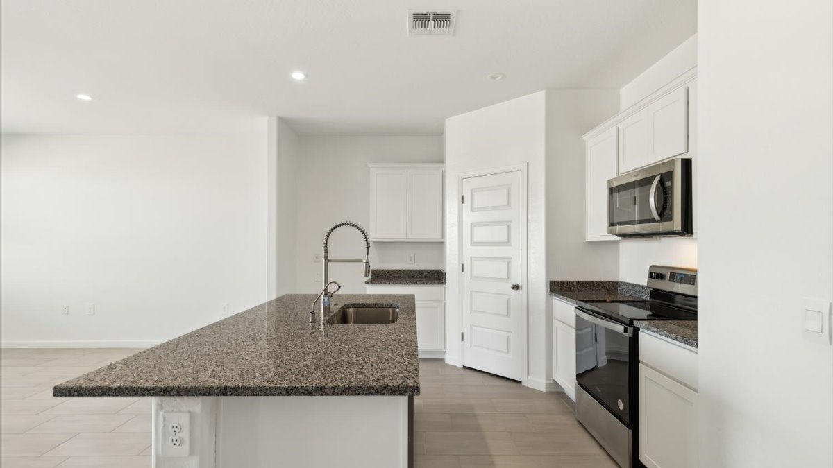 Kitchen and dining room.